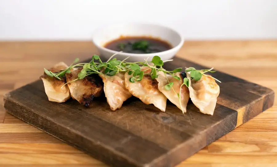 Kuva annoksesta Tiikerirapu gyoza